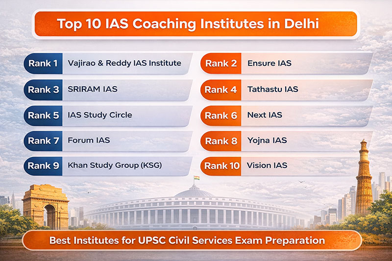 Top 10 Best IAS Coaching Institutes in Delhi (2026-27 Updated List)