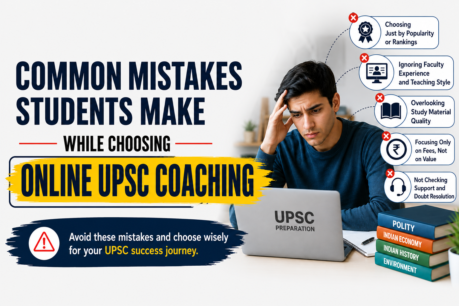 Common Mistakes Students Make While Choosing Online UPSC Coaching